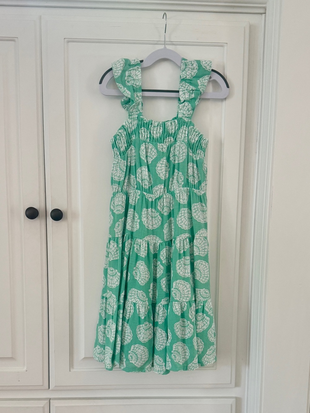 Btween Mint Green Seashell Tiered Dress | Girls Size 10